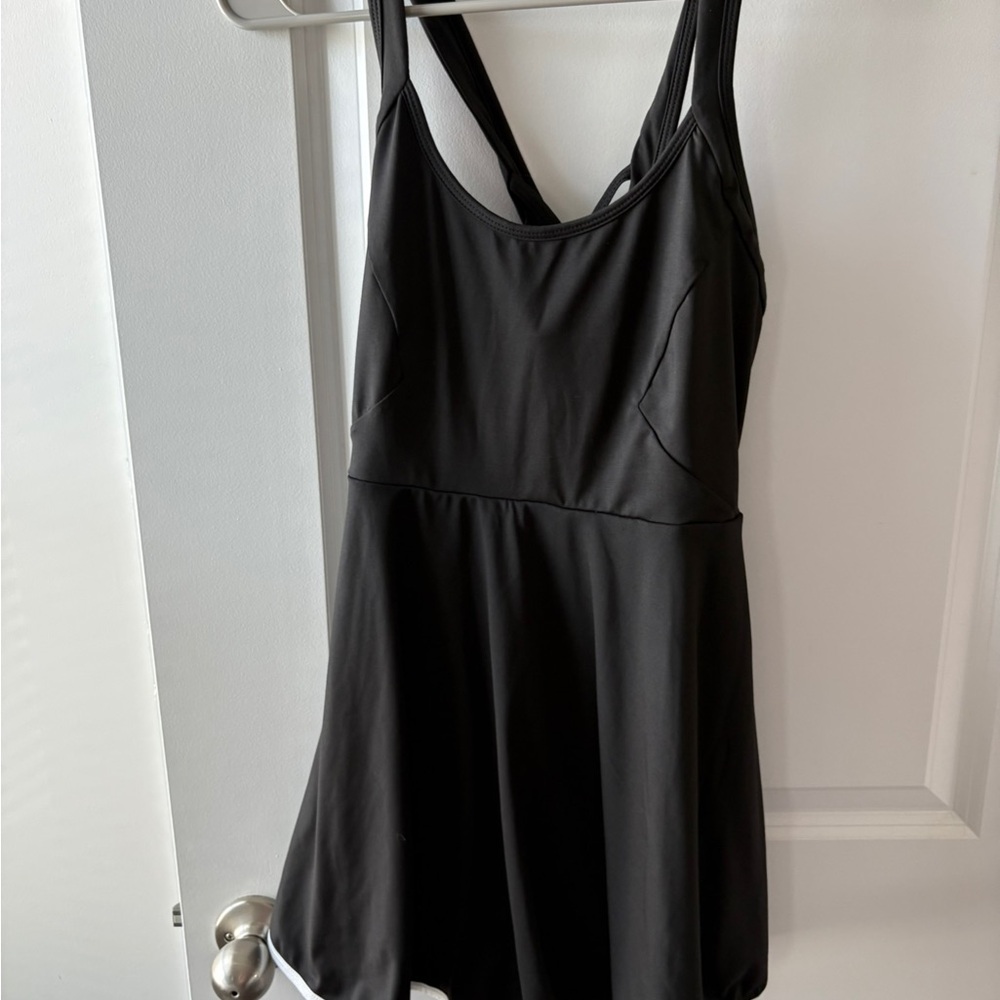 Black Active Dress w/ Attached Shorts